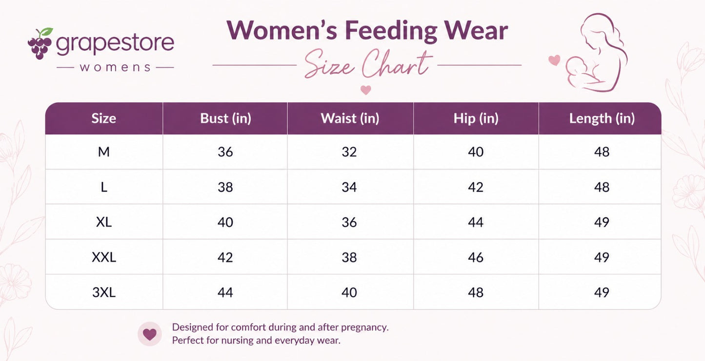 Maroon Feeding Maxi (Invisible Zip)