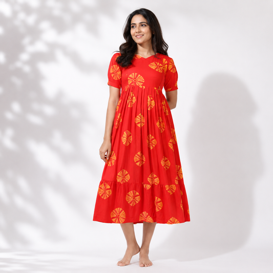 Unique Red Feeding Maxi (Invisible Zip)