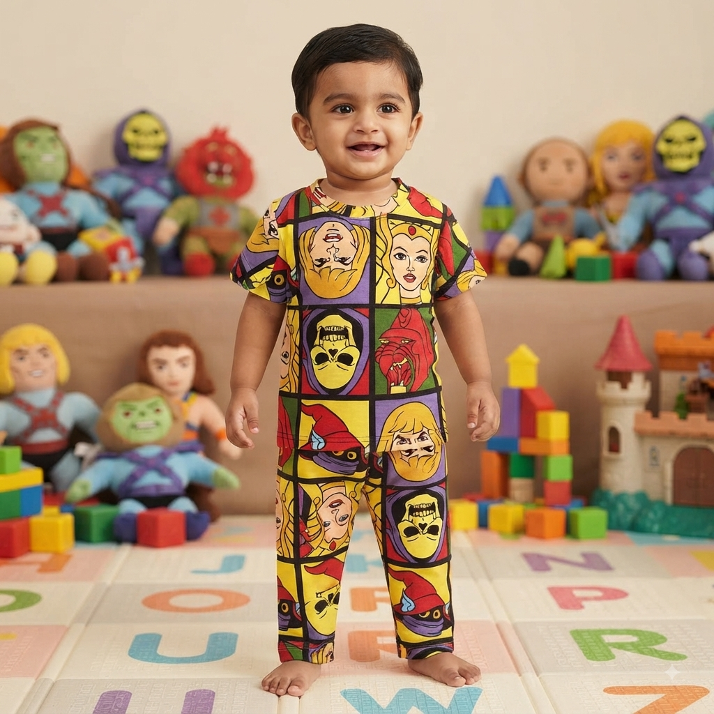 Heman Print Pant Set (1year to 2year)