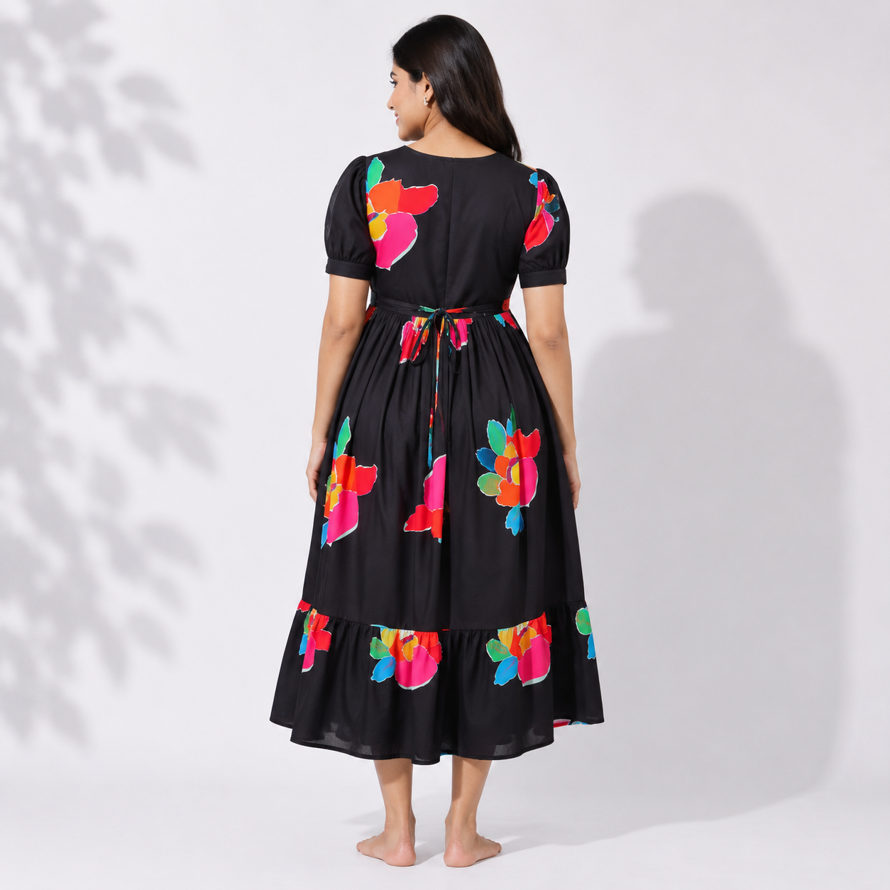 Black Feeding Maxi (Invisible Zip)