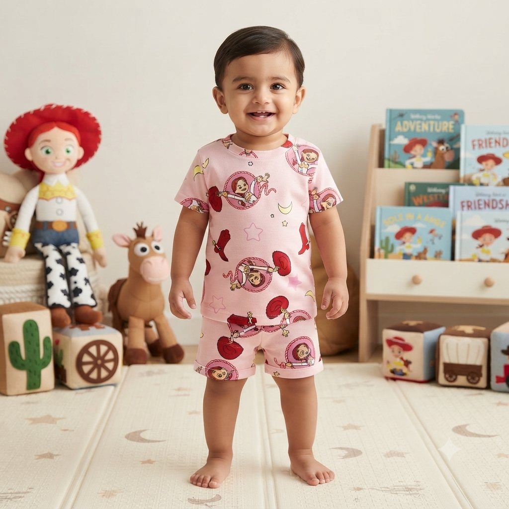 Toy Story Jessie Print Shorts Cordset (2year to 3year)