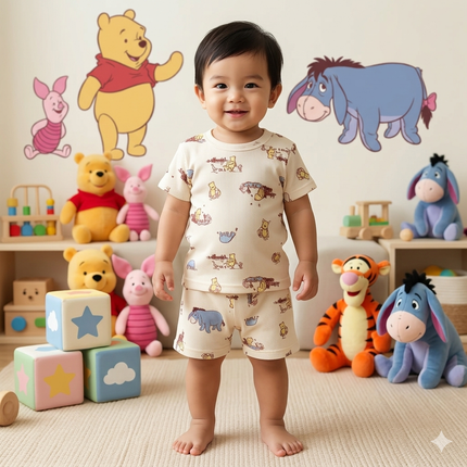 Multi Animal Print Shorts Set (6month to 1year)