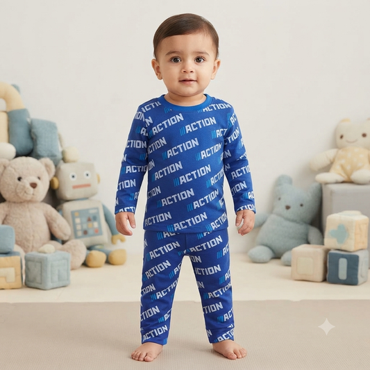 Action Full Sleeve Print Pant Set (1year to 2year)