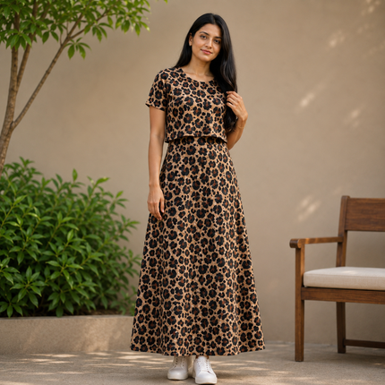Cheetah Print Zipless Feeding Loungewear