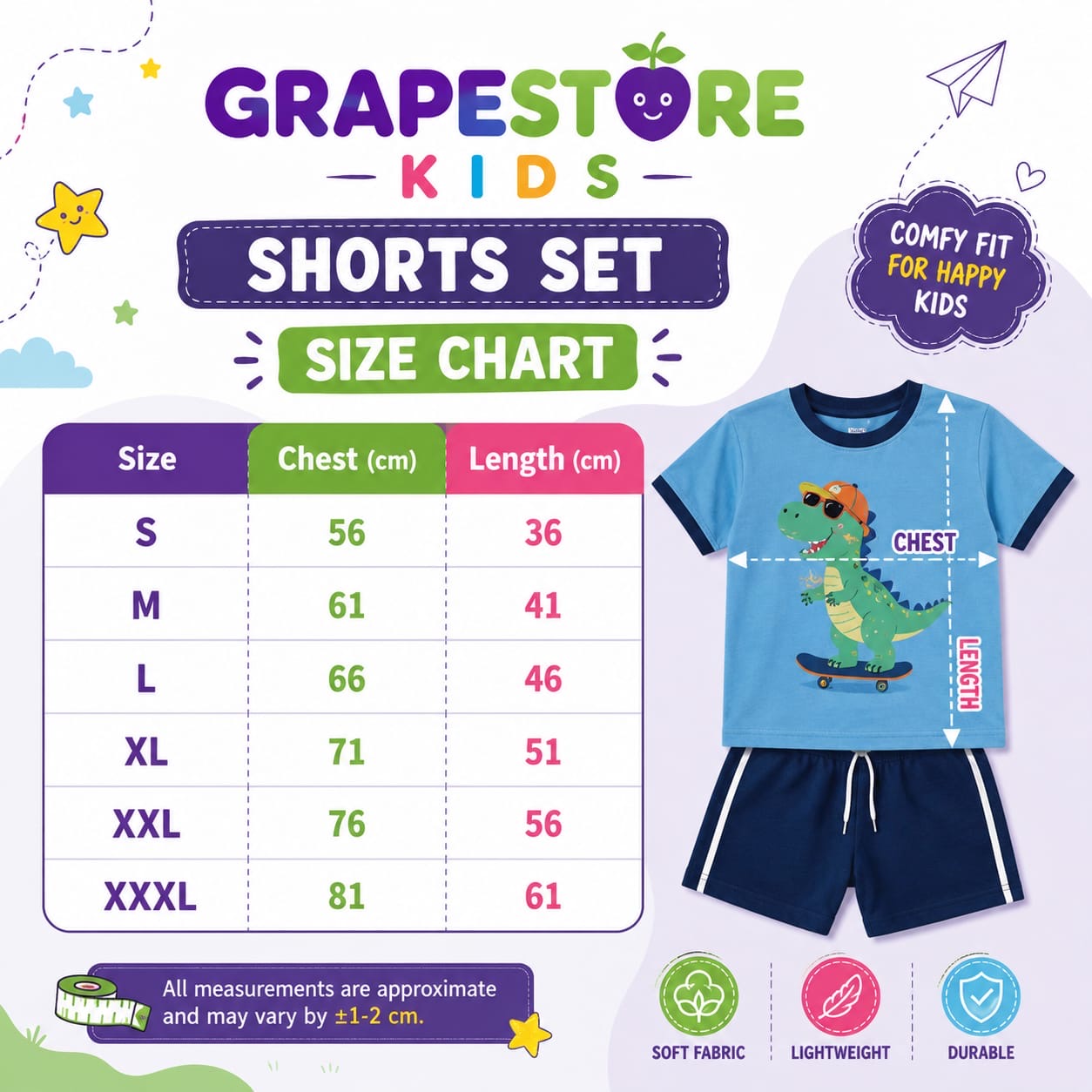 Robo Dino Print Shorts Cordset (3year to 4year)
