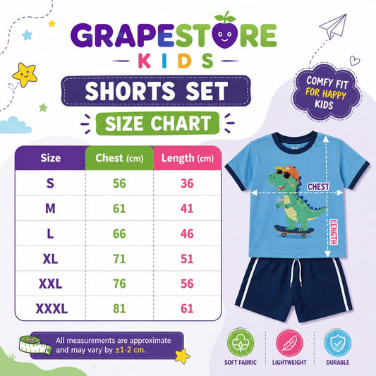Animal Shape Print Shorts Cordset (5year to 6year)