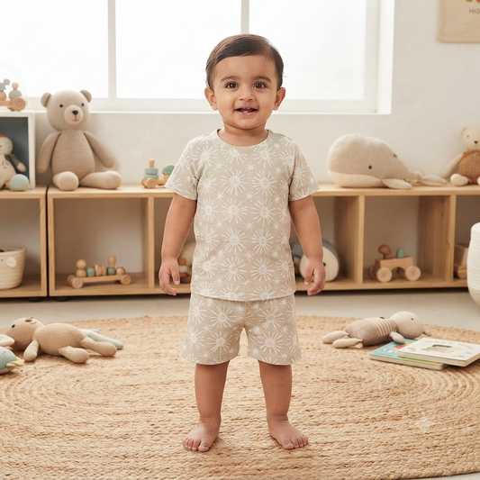 Sunburst Print Shorts Cordset (2year to 3year)