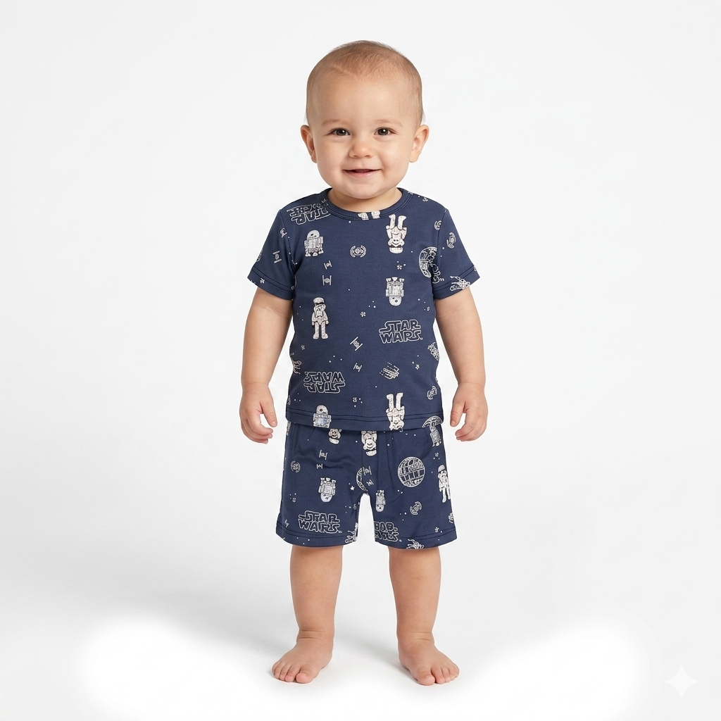 Starr wars Print Shorts Cordset (4year to 5year)
