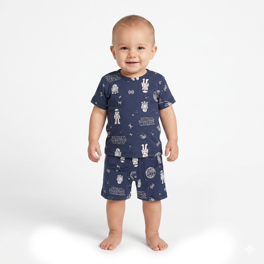 Starr wars Print Shorts Cordset (4year to 5year)
