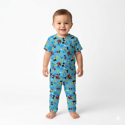 Blue Micky Print Pant Cordset (7year to 8year)