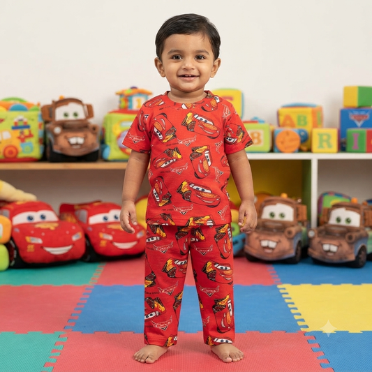 Red Cars Print Pant Cordset (1year to 2year)