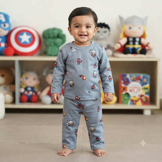 Marvel Print Full Sleeve Pant Set (1year to 2year)