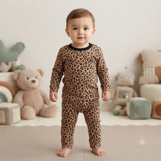 Cheetah Full Sleeve Print Pant Set (5year to 6year)
