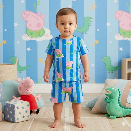 Cute Cartoon Print Shorts Set (2year to 3year)