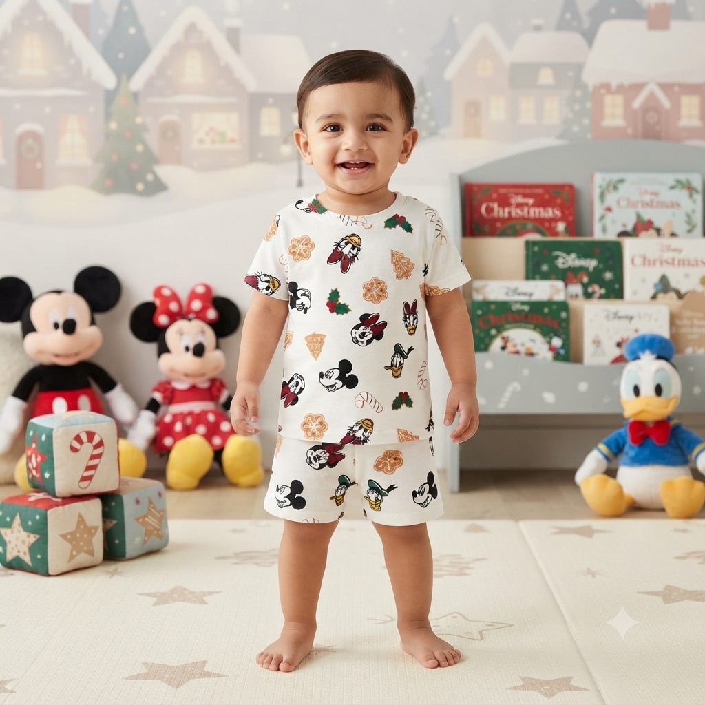 Mickey & Friends Print Shorts Cordset (4year to 5year)