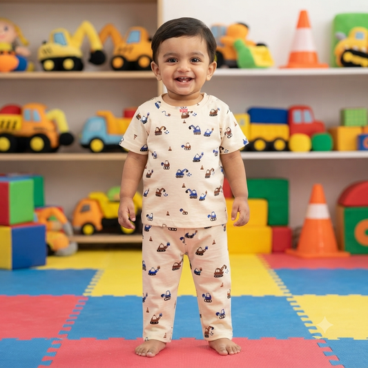 Excavator Print Pant Cordset (5year to 6year)