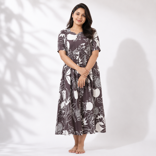 Light Grey Feeding Maxi (Invisible Zip)