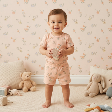 Plant Print Shorts Set (1year to 2year)