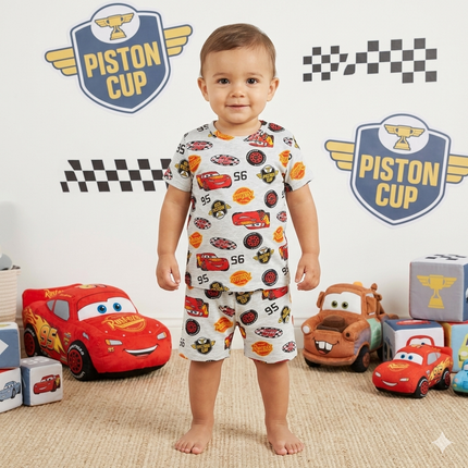 Cars Print Shorts Set (2year to 3year)