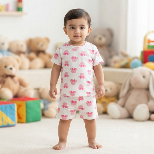 Minnie Mouse print Shorts Cordset (1year to 2year)