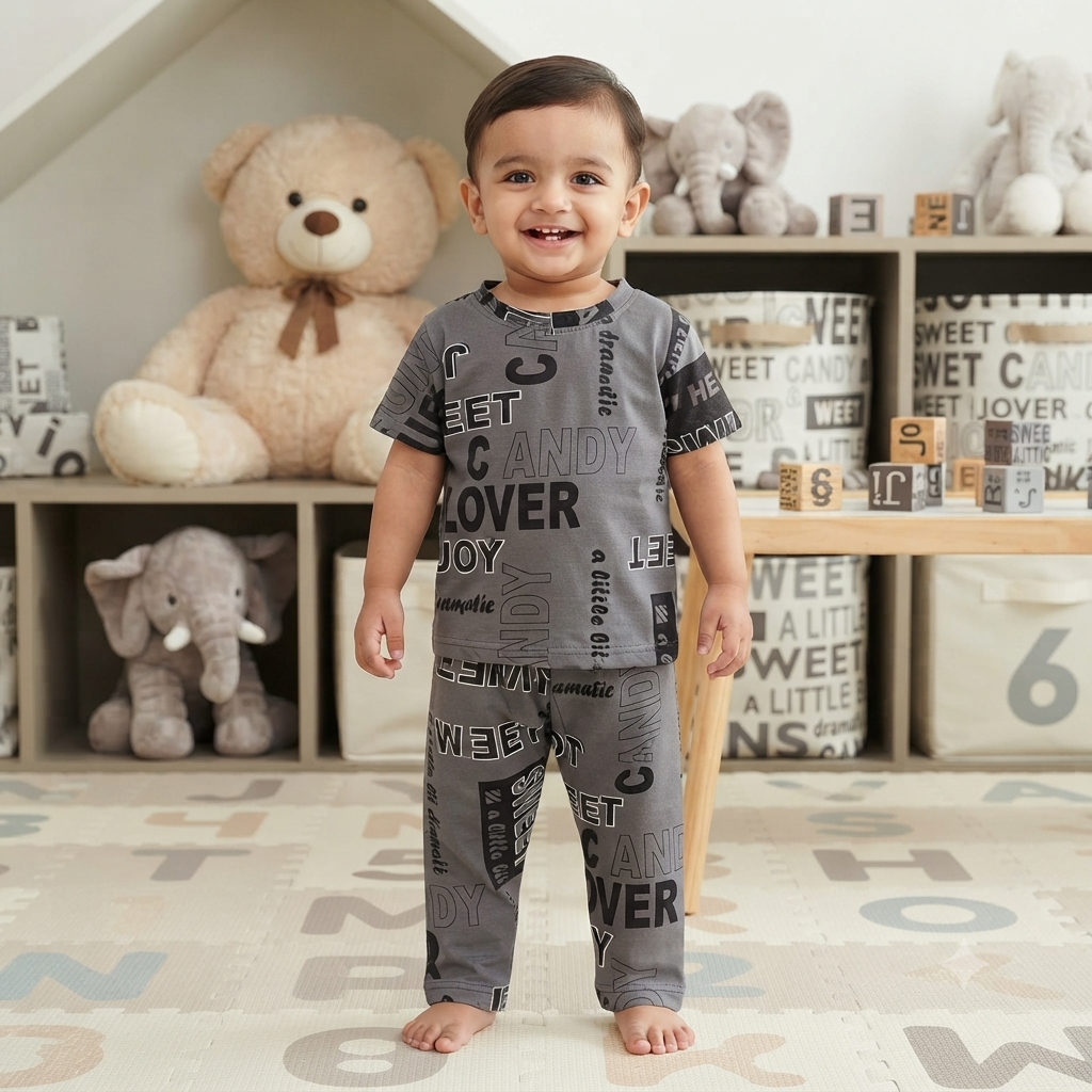 Candy Lover Print Pant Set (2year to 3year)
