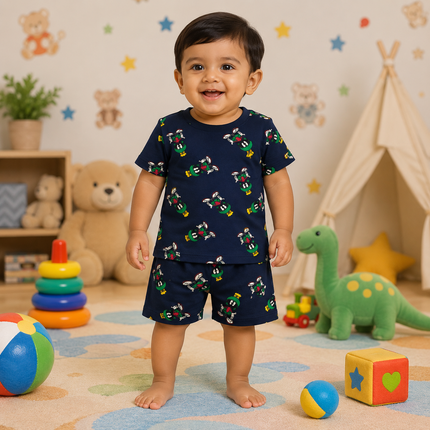 Cartoon Print Shorts Set (2year to 3year)