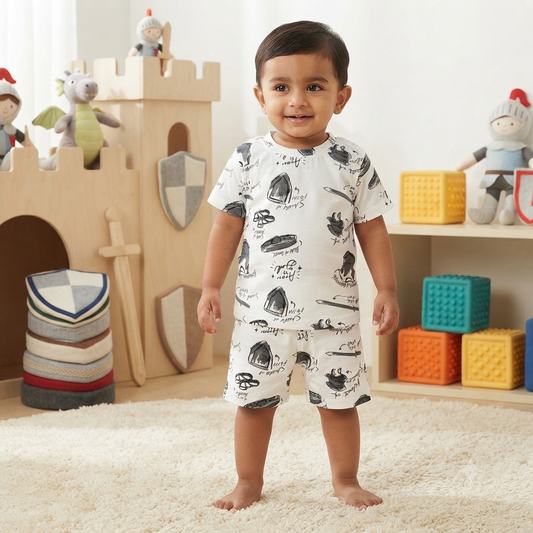 Unique Print Shorts Set (4year to 5year)