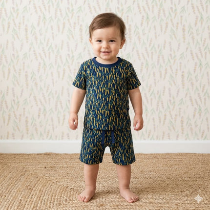 Multi Print Premium Ribbed Shorts Cordset (3year to 4year)