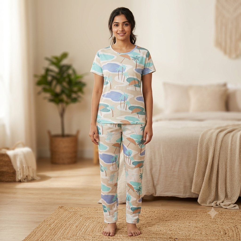 Wave Print Pyjamas (L)