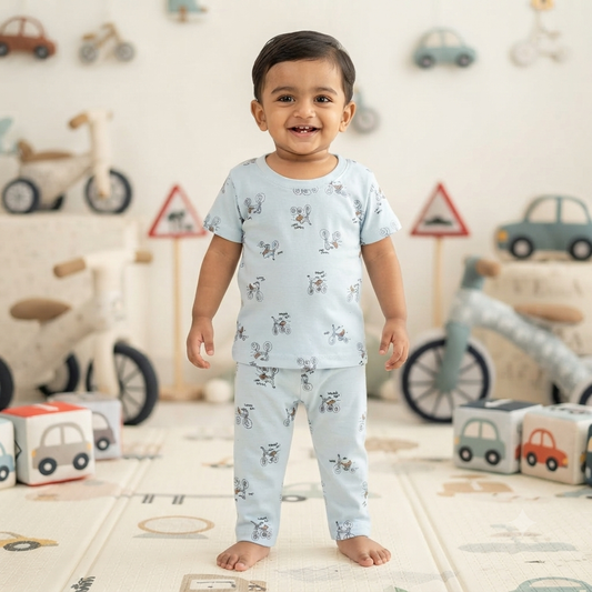 Tricycle Print Pant Set (6month to 1year)