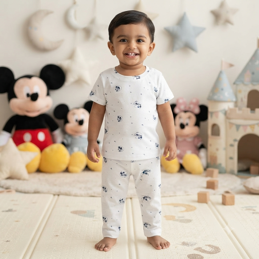 Moon & Mickey Print Pant Set (6month to 1year)