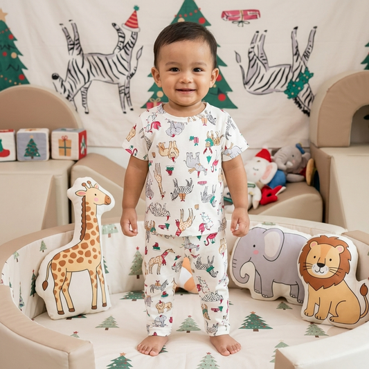 Multi Animal Print Pant Set (2year to 3year)