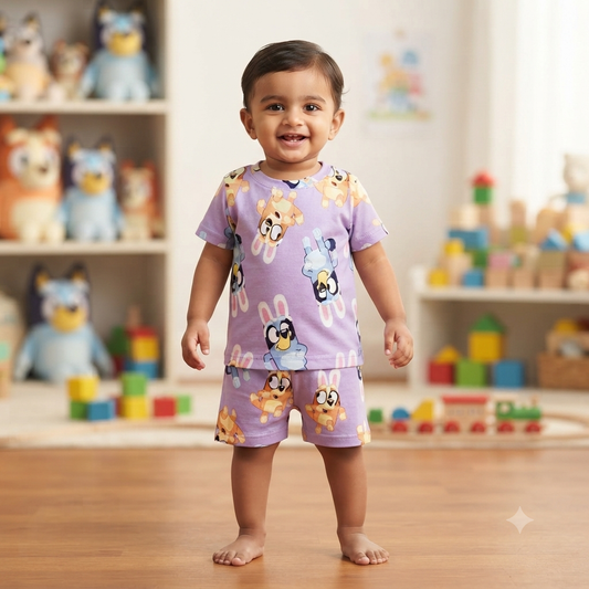 Bluey Print Shorts Cordset (1year to 2year)