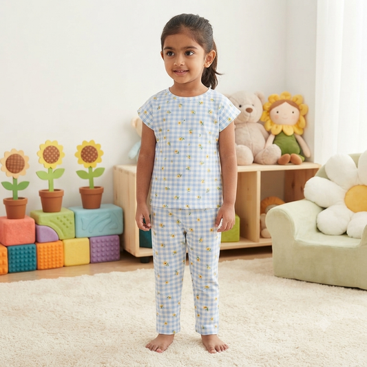 Small sunflower Pant Set (4year to 5year) (Girls)