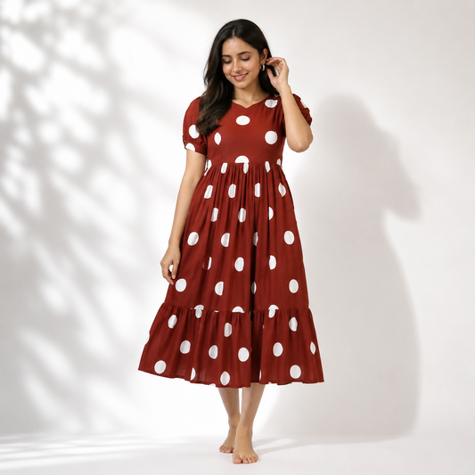 Maroon Feeding Maxi (Invisible Zip)