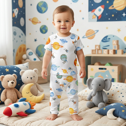 Planet Print Pant Set (6month to 1year)