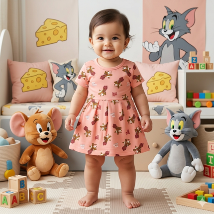 Jerry Print Frock (18month to 2year)