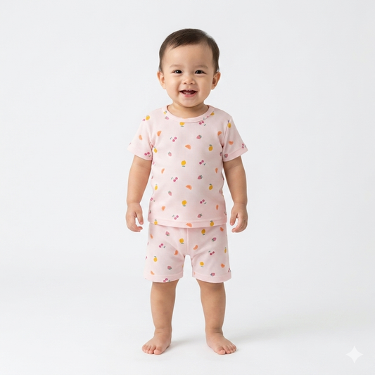Fruits Print Shorts Cordset (3year to 4year)
