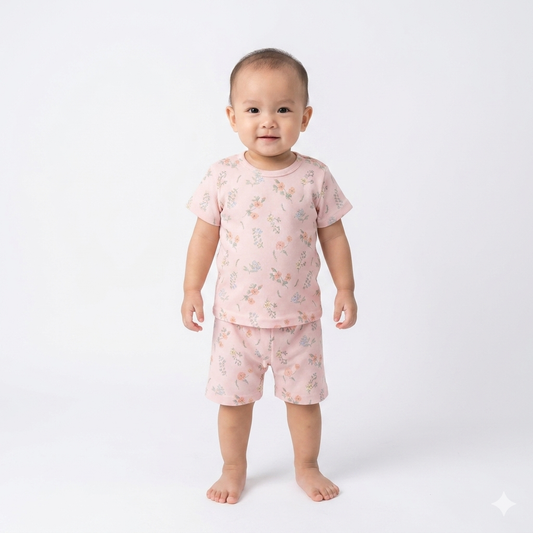 Flower Print Shorts Cordset (4year to 5year)