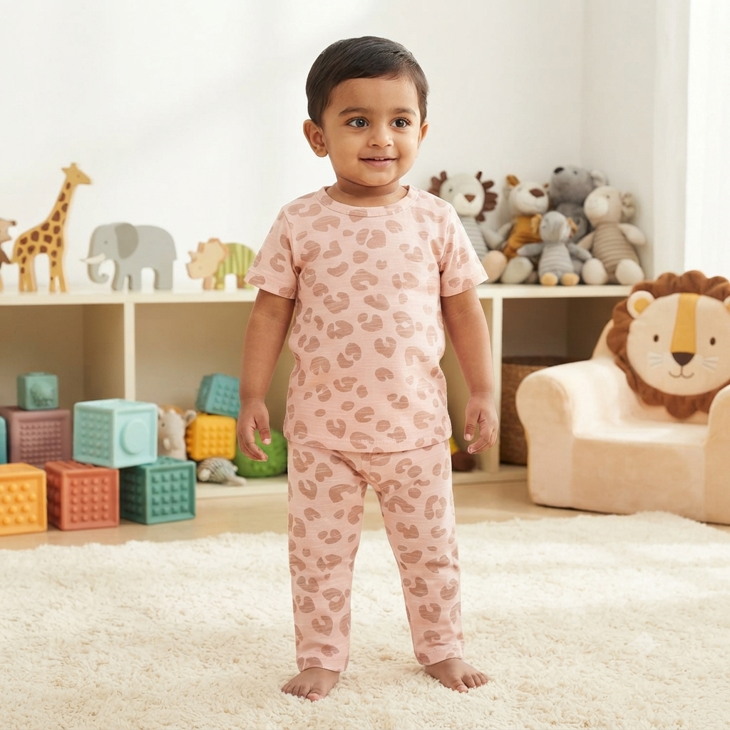 Cheetah Print Pant Set (6month to 1year)
