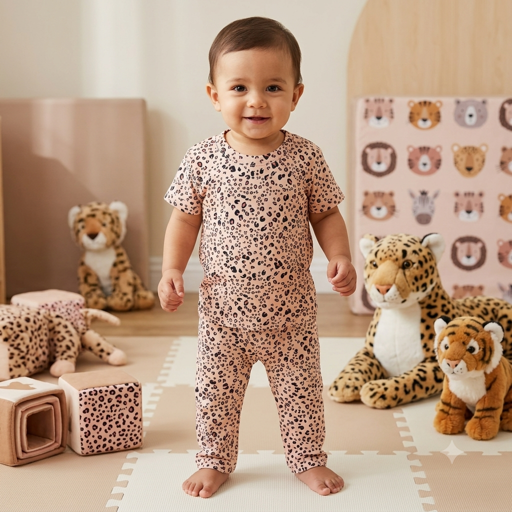Cheetah Print Pant Set (2year to 3year)