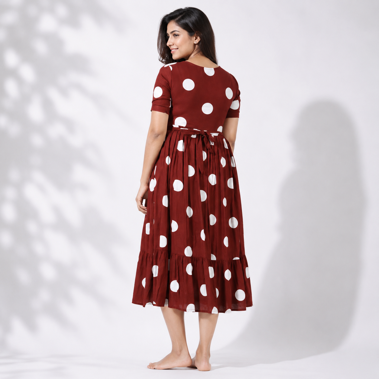 Maroon Feeding Maxi (Invisible Zip)