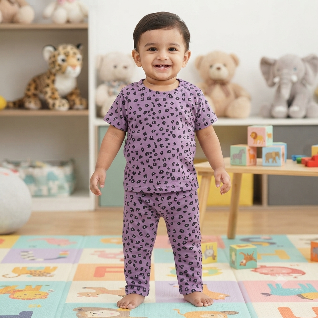 Cheetah Print Pant Set (2year to 3year)