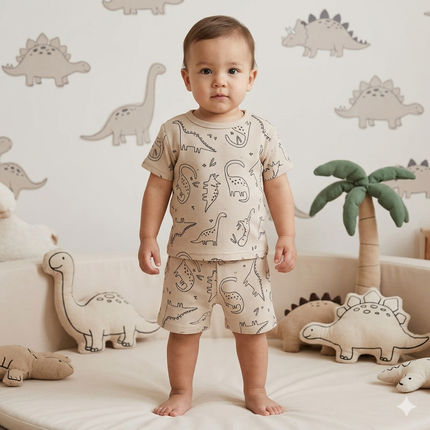 Dinosaurs Print Shorts Set (1year to 2year)
