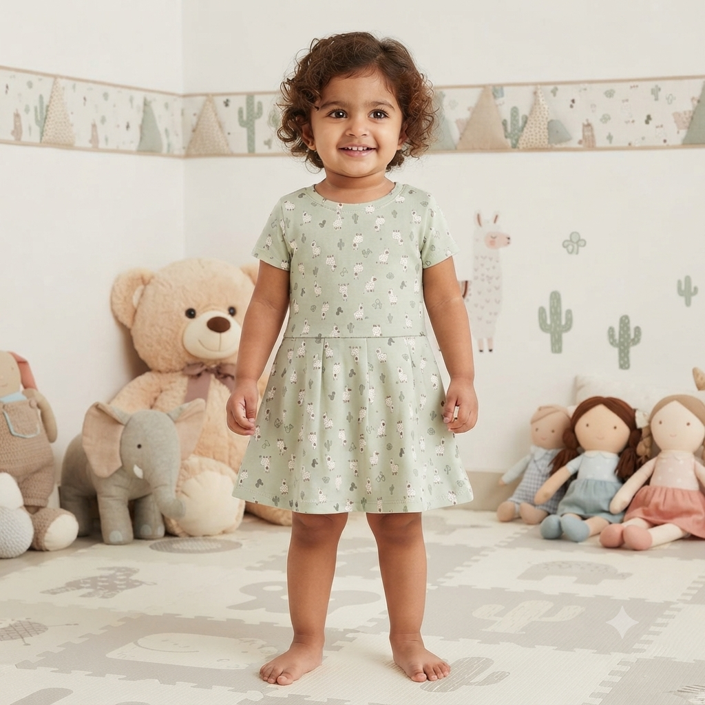 Sheep Kids Printed Frock (2year to 3year)