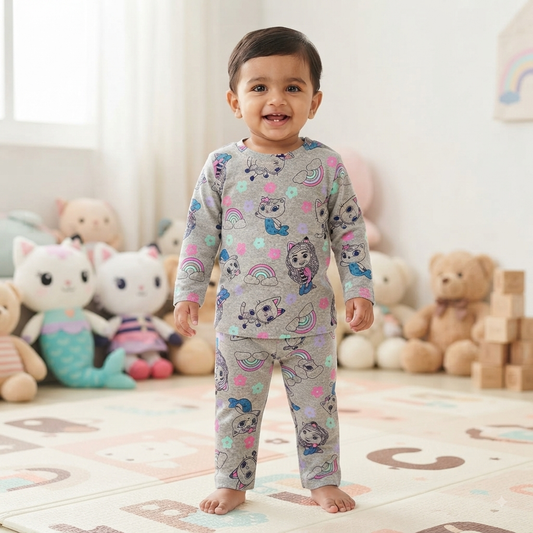 Gabby's Dollhouse Full Sleeve Print Pant Set (4year to 5year)