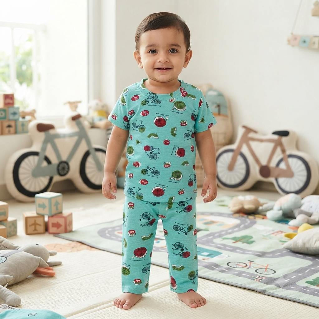 Cycle & Ball Print Pant Cordset (2year to 3year)