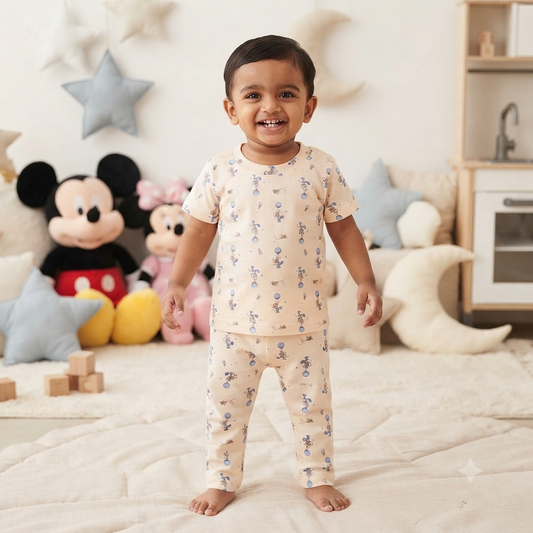 Baloon & Mickey Print Pant Set (2year to 3year)