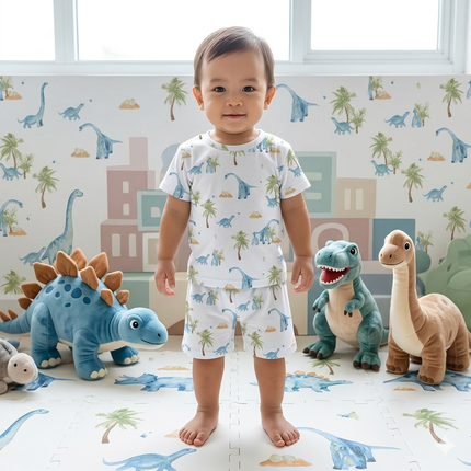 Little Dino Print Shorts Set (1year to 2year)
