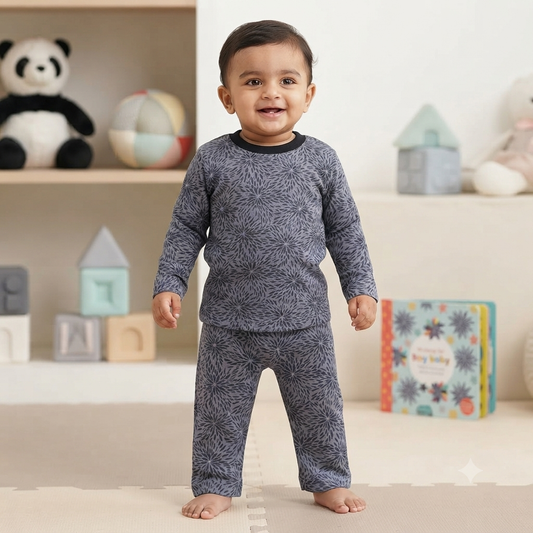 Dark Burst Print Full Sleeve Pant Set (4year to 5year)